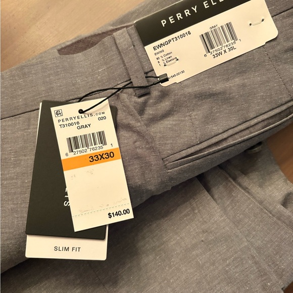 Perry Ellis Light Gray Linen Blend Suit 42R and 33x30 - Picture 7 of 7